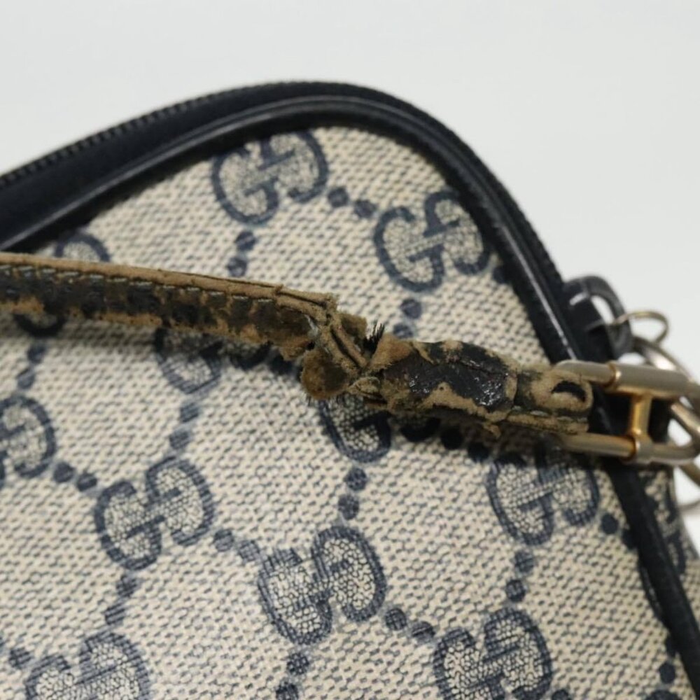 GUCCI GG Supreme Shoulder Bag PVC Navy 156 02 066 Auth ar12605 - Picture 8 of 16